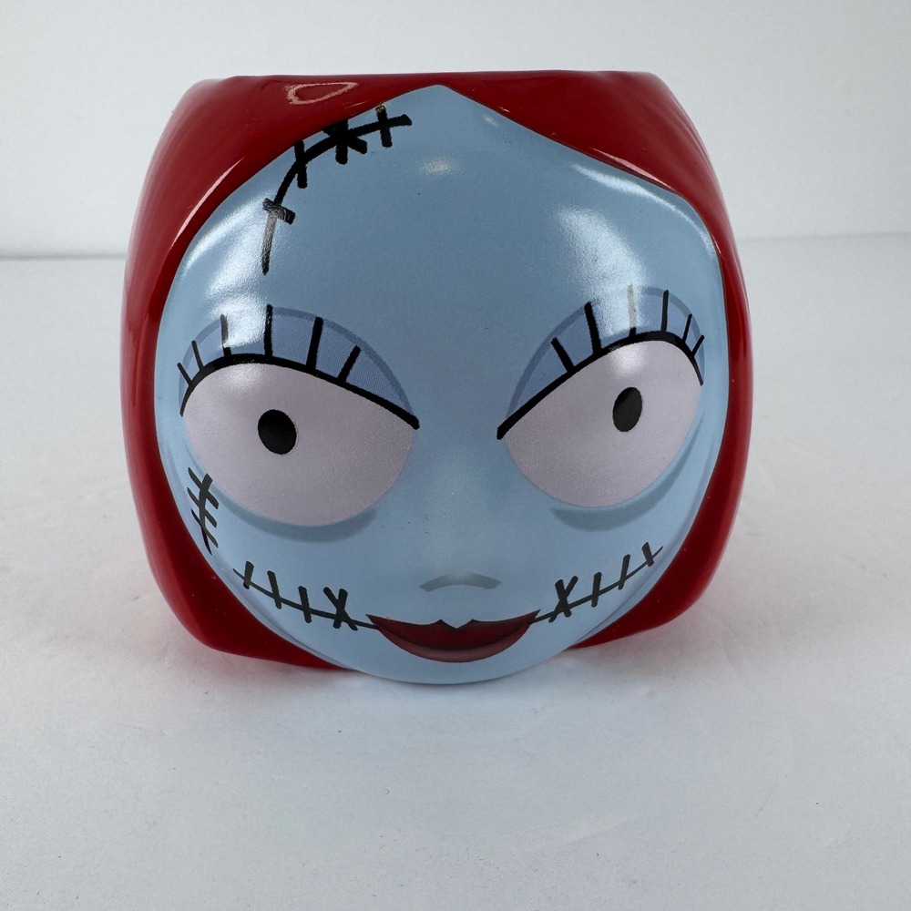 Disney Sally Ceramic Mug Red Blue Nightmare Before Christmas 3D Sculpted Face